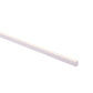 White Shallow Square Aluminium Profile with Standard Diffuser per metre Supplied with 2x mounting clips per metre + 2x end caps per length