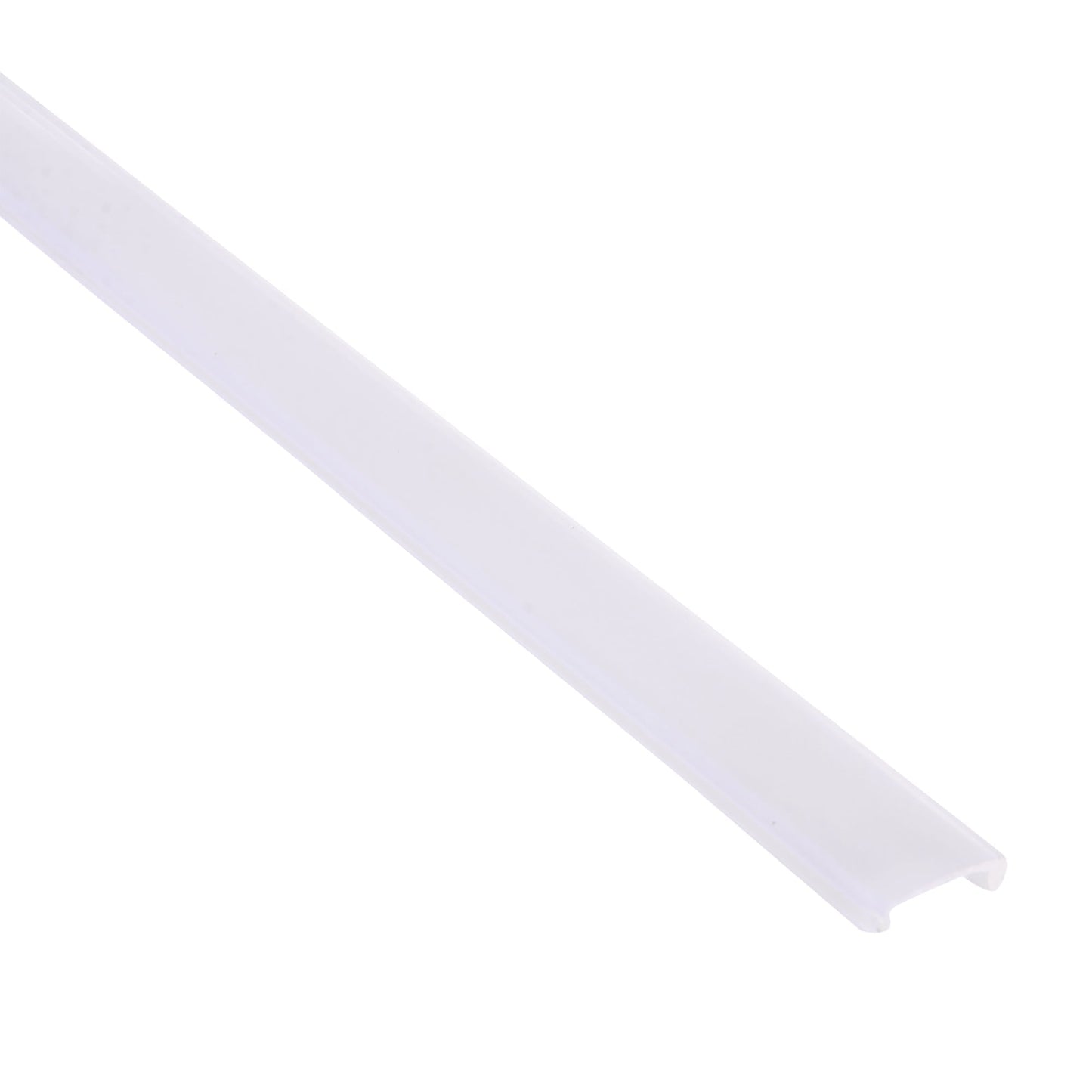 Shallow Square Aluminium Profile with Standard Diffuser per metre Supplied with 2x mounting clips per metre + 2x end caps per length 