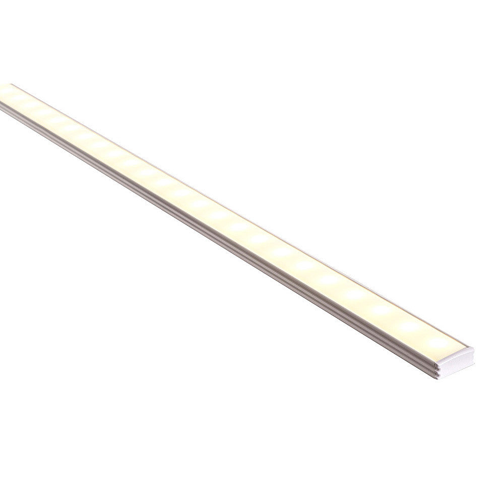 Hv9693-1707-Wht - White Shallow Square Aluminium Profile