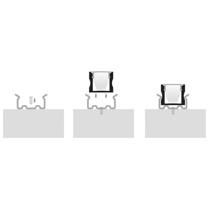 Hv9693-1815-Wht - Deep White Square Aluminium Profile