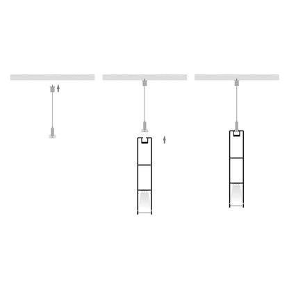 Hv9693-1896-Blk - Suspended Black Aluminium Profile