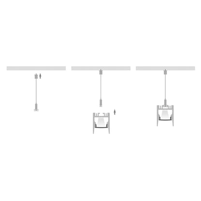 Hv9693-2025-Wht - Suspended White Aluminium Profile