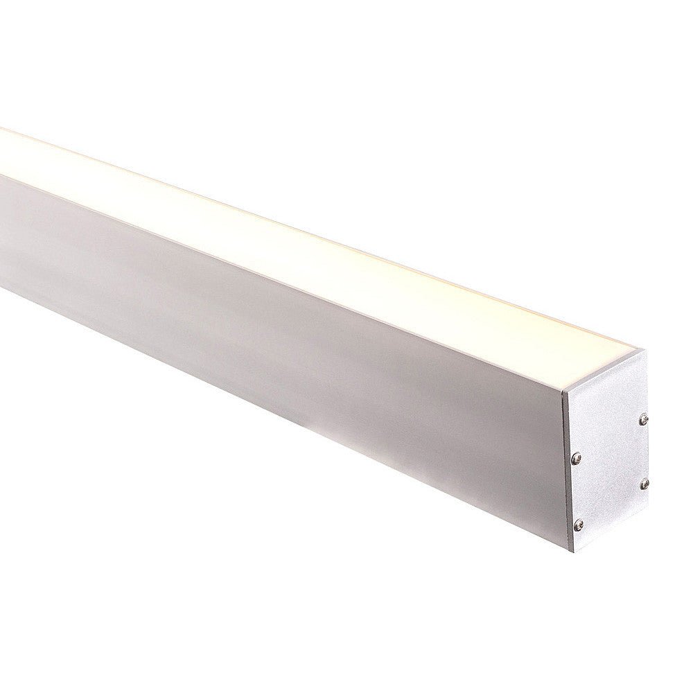 Deep Square Aluminium Profile with Standard Diffuser per metre - Supplied with 2x end caps per length