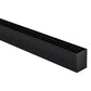 Large Black Deep Square Aluminium Profile with Grill per metre Supplied with 2x end caps per length