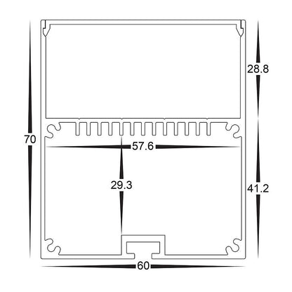Hv9693-6070 - Deep Square Aluminium Profile