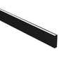Black Side Mounted Aluminium Profile with Standard Diffuser per metre - Supplied with 2x mounting clips per metre + 2x end caps per length
