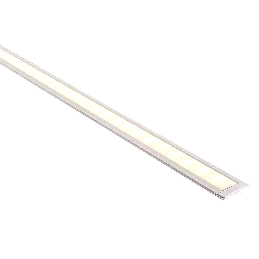 Hv9695-2507-Wht - White Shallow Square Winged Aluminium Profile