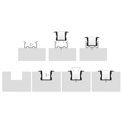 Hv9695-2515 - Deep Square Winged Aluminium Profile