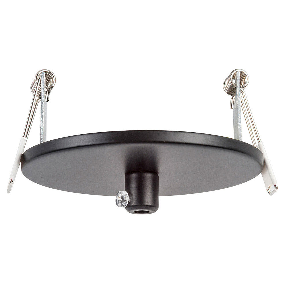 100mm Recessed Round Canopy Black 90mm Cutout