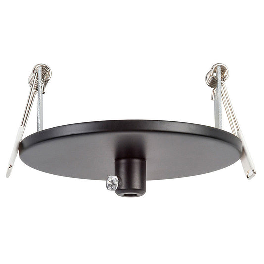 100mm Recessed Round Canopy Black 90mm Cutout