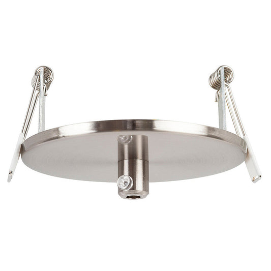 100mm Recessed Round Canopy Satin Chrome 90mm Cutout