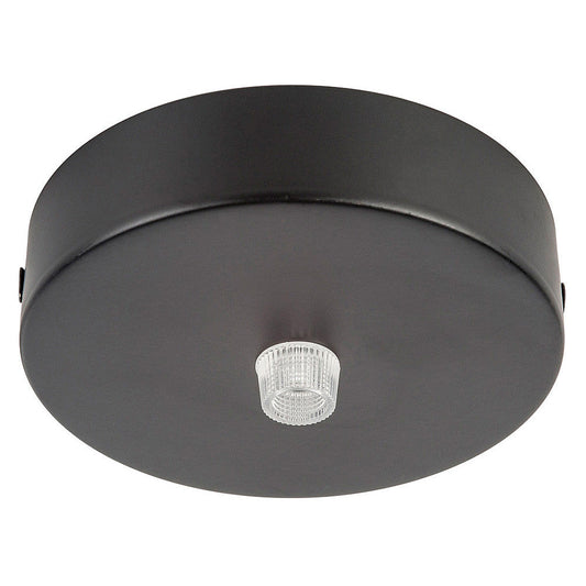 100mm Surface Mounted Round Canopy Black