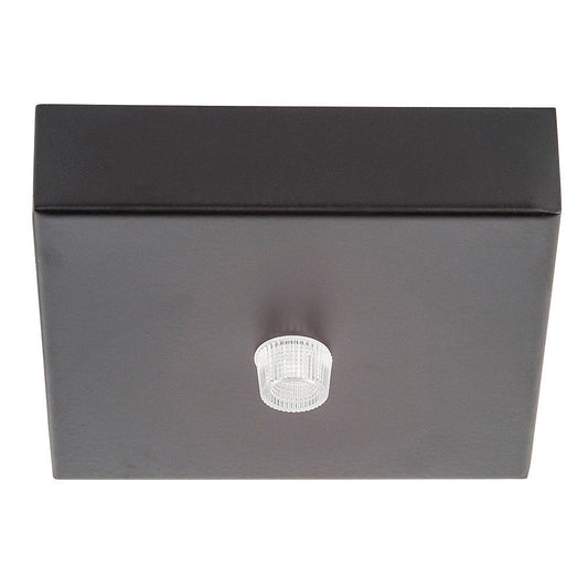 100mm Surface Mounted Square Canopy Black