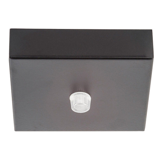 100mm Surface Mounted Square Canopy Black 