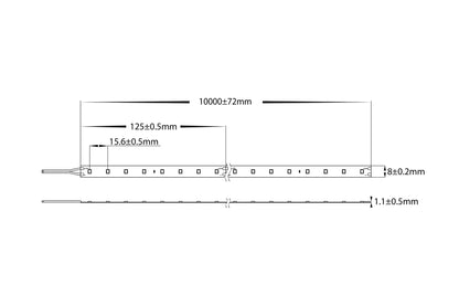 4.8w 2835 Strip Lighting - IP20 Per Metre HV9722-IP20-64-3k