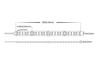 19.2w 3528 Strip Lighting - IP20 / Metre HV9723-IP20-240-5k-2