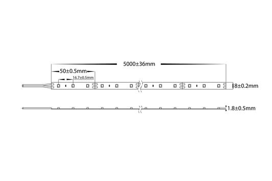 4.8W 3528 Strip Lighting - IP20 / 30 Metre Roll