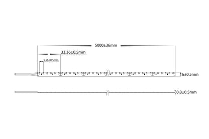7.7w Side Mount 335 Strip Lighting - IP20 / Metre HV9723-IP20-96sm-4k