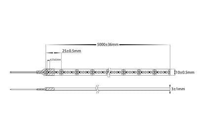19.2w 3528 Strip Lighting - Ip54 / Metre HV9723-Ip54-240-3k-1