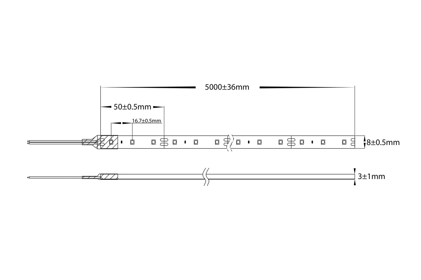 4.8W 3528 Strip Lighting -IP20 / 20 Metre Roll