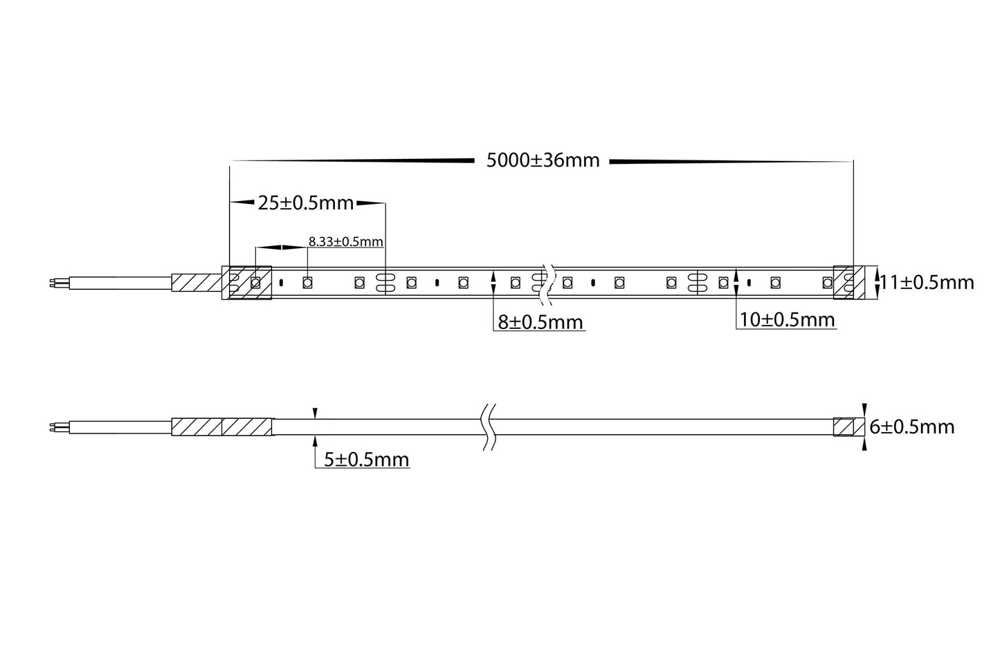 9.6w 3528 Strip Lighting - Ip67 / Metre  HV9723-Ip67-120-3k