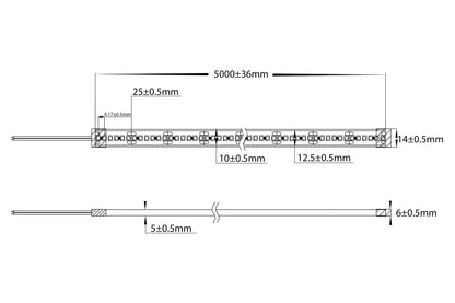 19.2w 3528 Strip Lighting - Ip67 / Metre HV9723-Ip67-240-4k-1