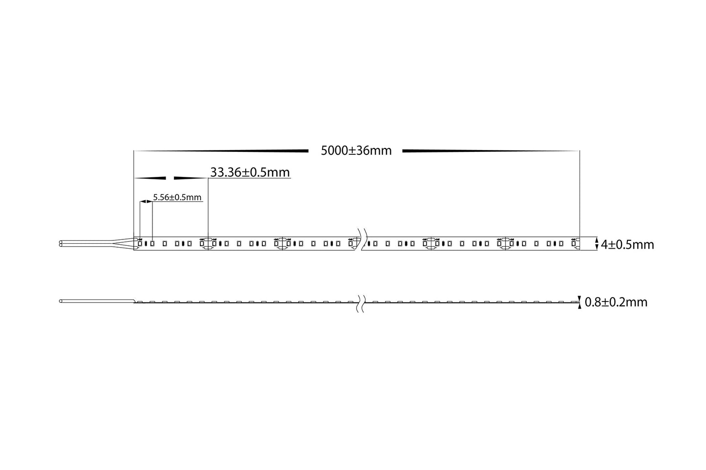 9.6W 2216 Strip Lighting - IP20 / 30 Metre Roll