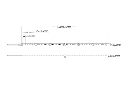 19.2w 2216 Strip Lighting - IP20 / Metre HV9735-IP20-240-3k