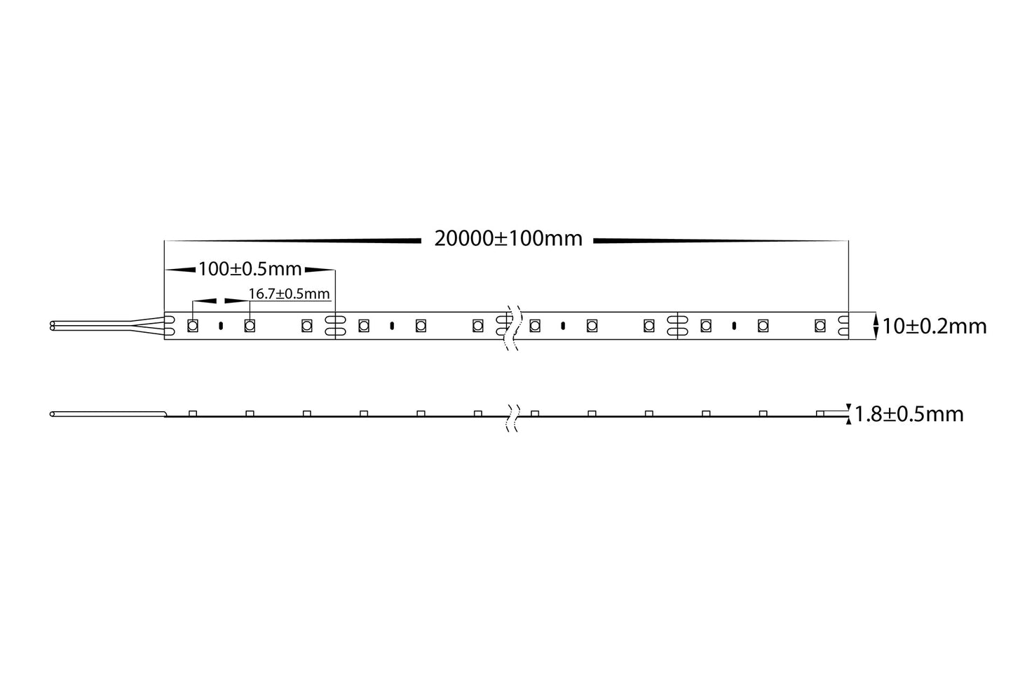 4.8W 3040 Strip Lighting - IP20 / Per Metre