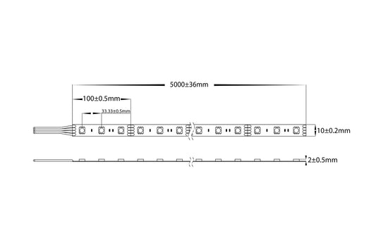 7.2W 5050 Strip Lighting -IP20 / 30 Metre Roll