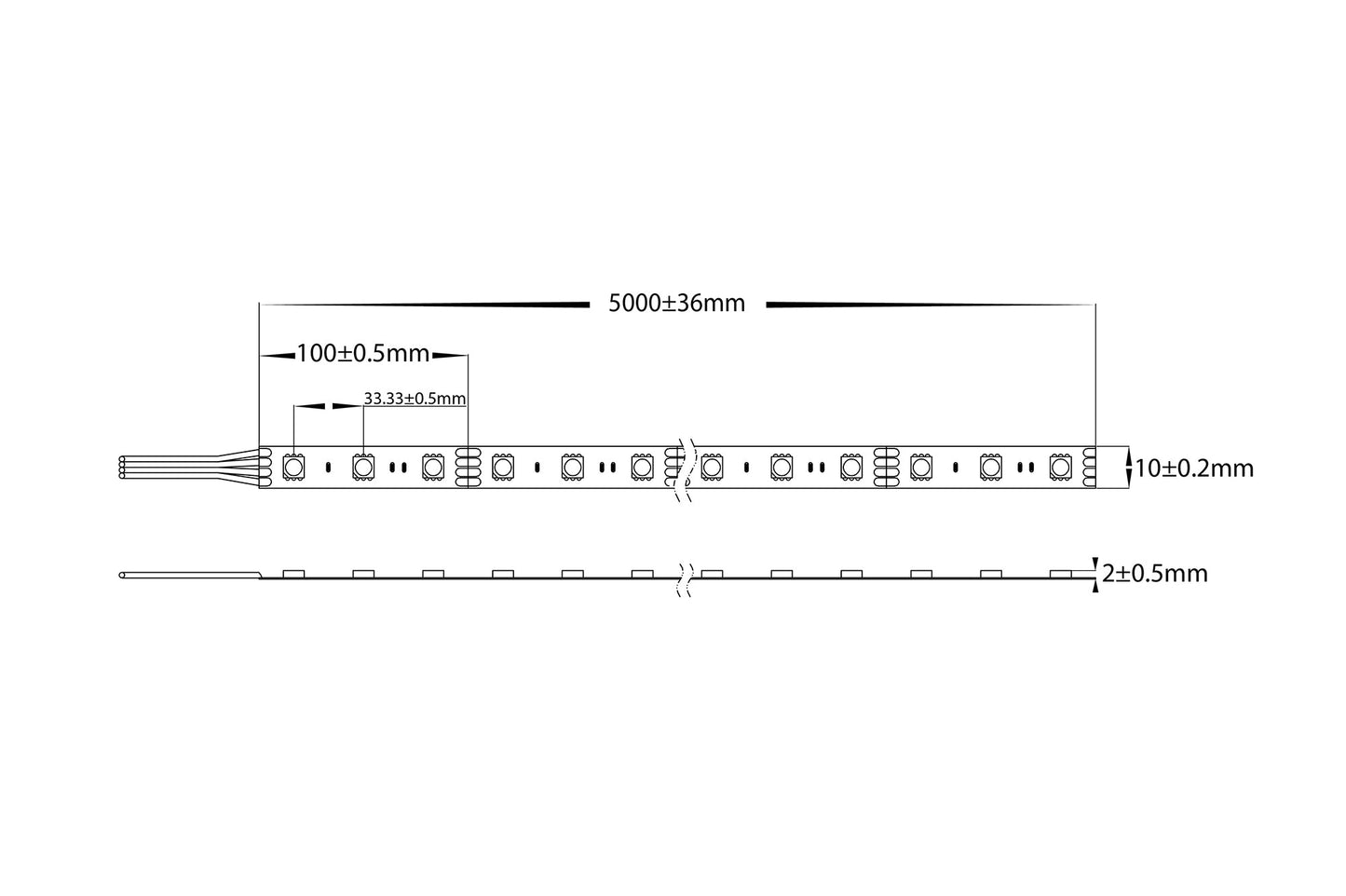 7.2W 5050 Strip Lighting -IP20 / 30 Metre Roll