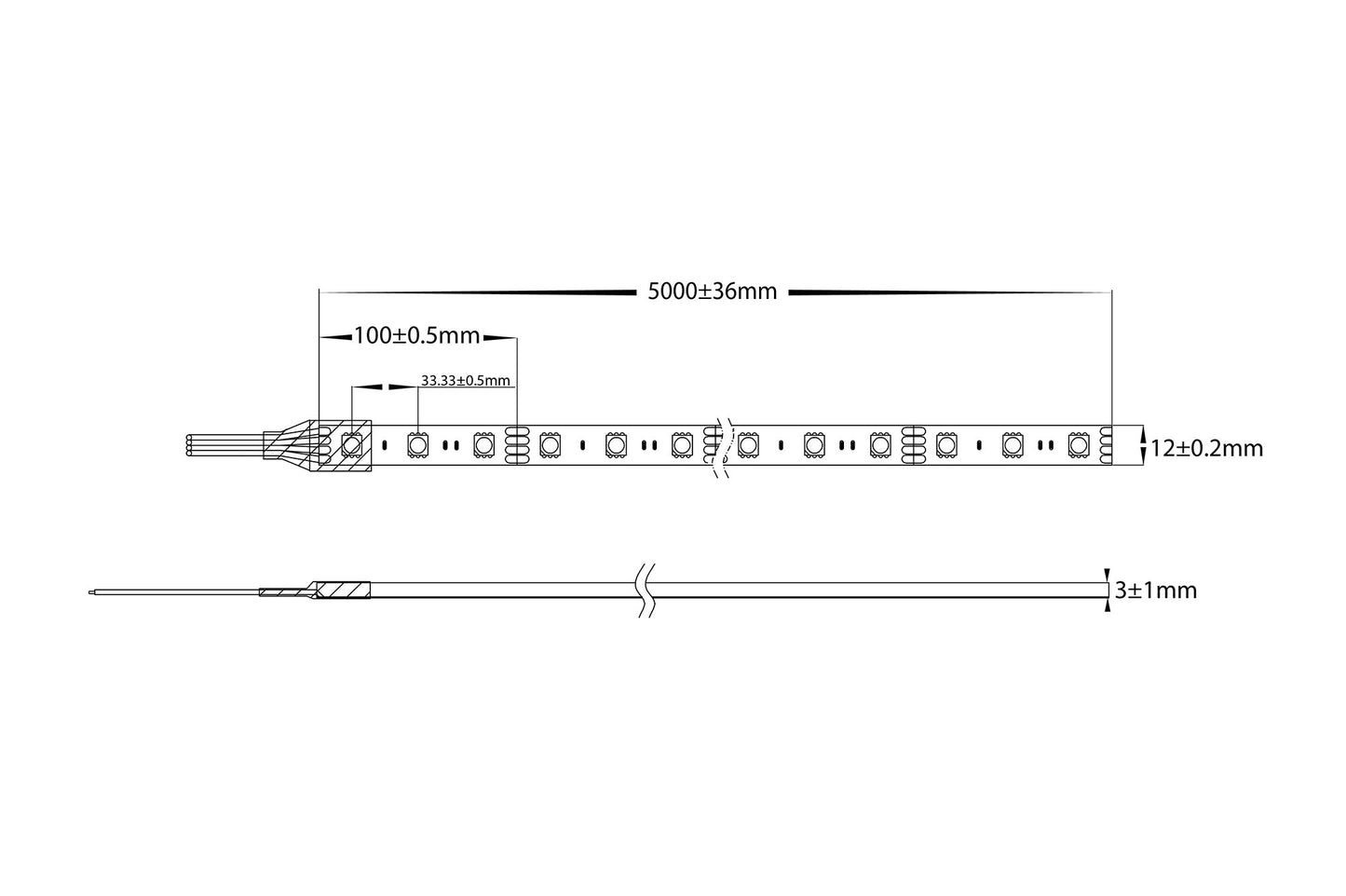 7.2W 5050 Strip Lighting -IP20 / 30 Metre Roll