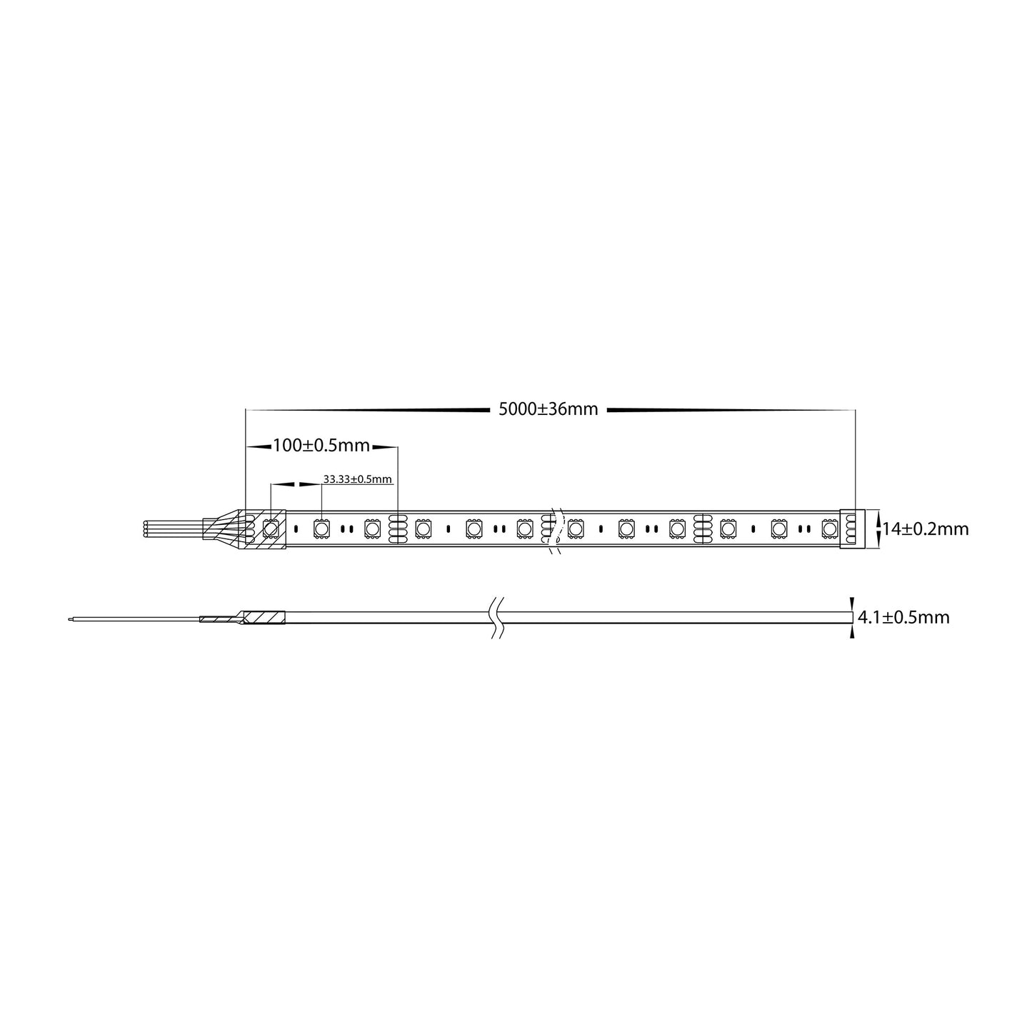 7.2W 5050 Strip Lighting -IP20 / 30 Metre Roll