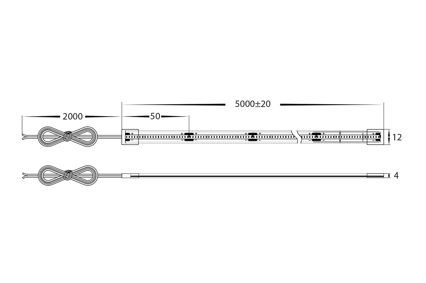 14.4w CSP Strip Lighting - IP67 / Per Metre