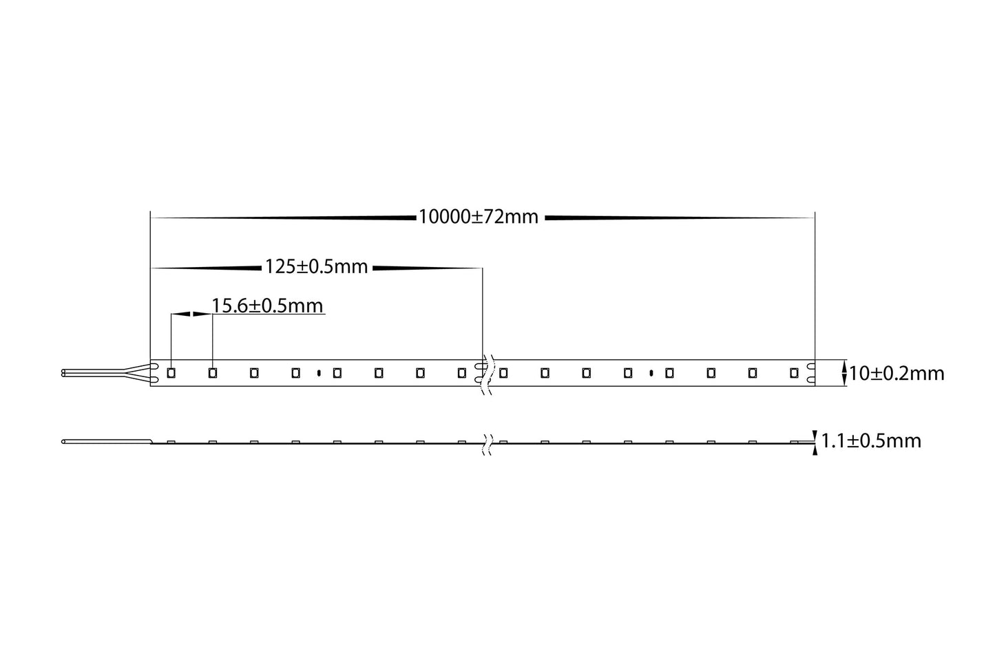 14.4W 2835 Strip Lighting - IP20 / 30 Metre Roll