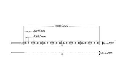 24w 2835 Strip Lighting - IP20 / Metre HV9783-IP20-120-4k