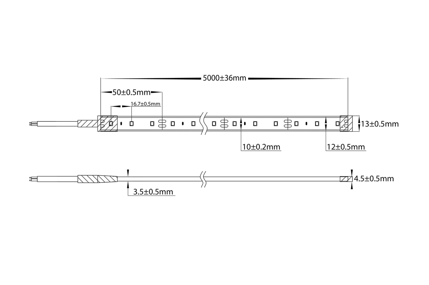 14.4W 2835 Strip Lighting - IP67 / 10 Metre Roll