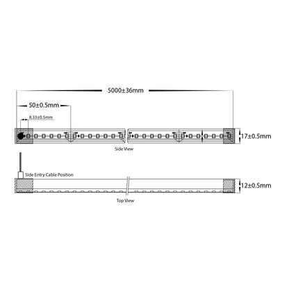Haviflex Flexible LED Strip 12mm X 17mm - Ip67/Metre HV9795-Ip67-200-5k