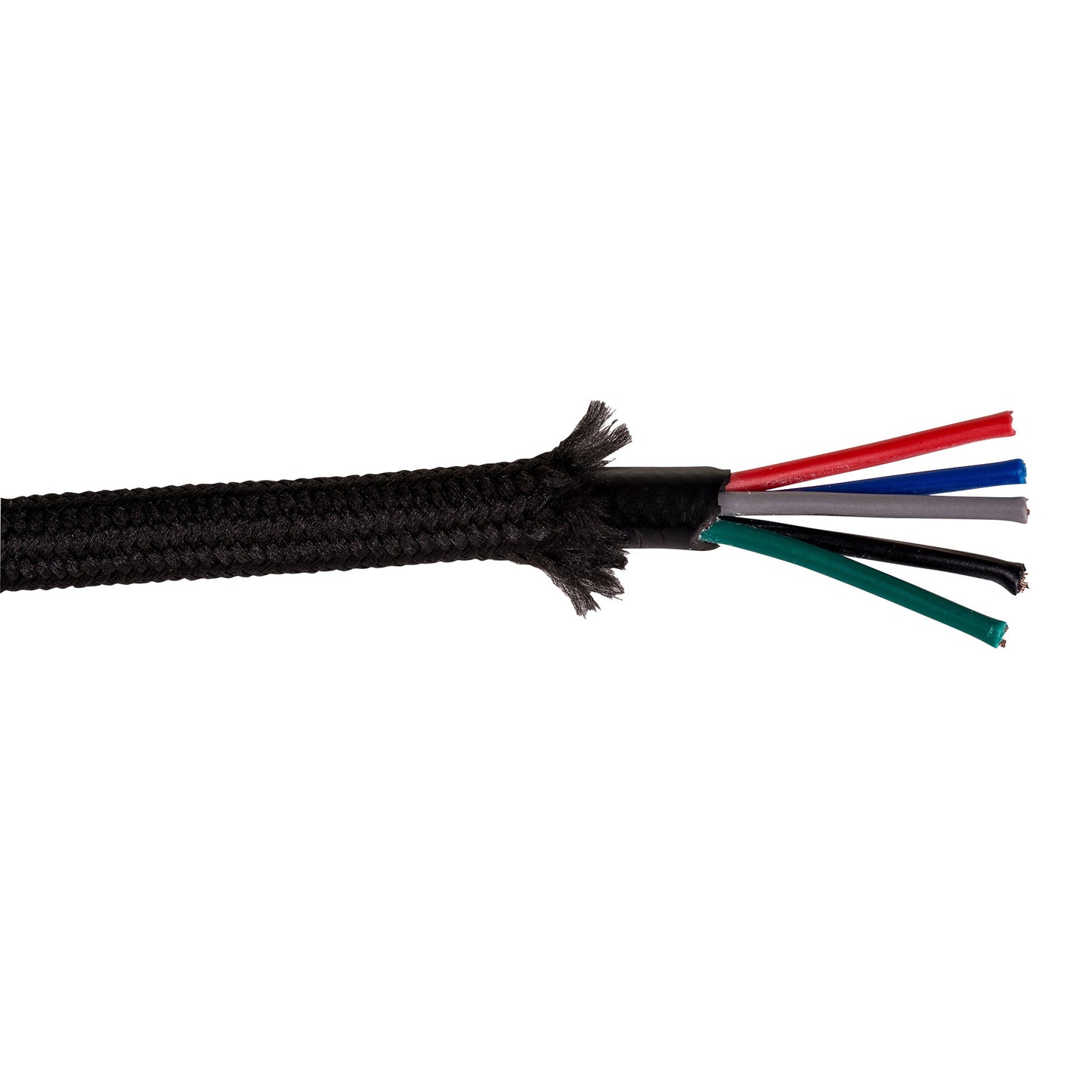 5 Core Black Fexible Cable - 1m