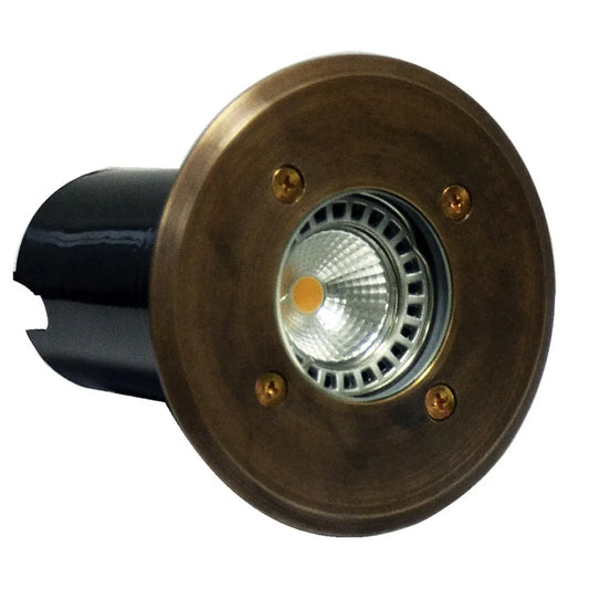 MR16 Inground Up Lights IP67 (Round / Solid Brass Faceplate)