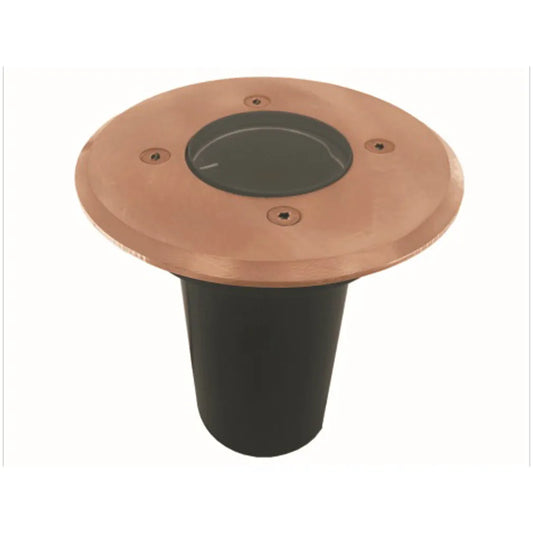 MR16 Inground Up Light (Round / Solid Copper Faceplate)