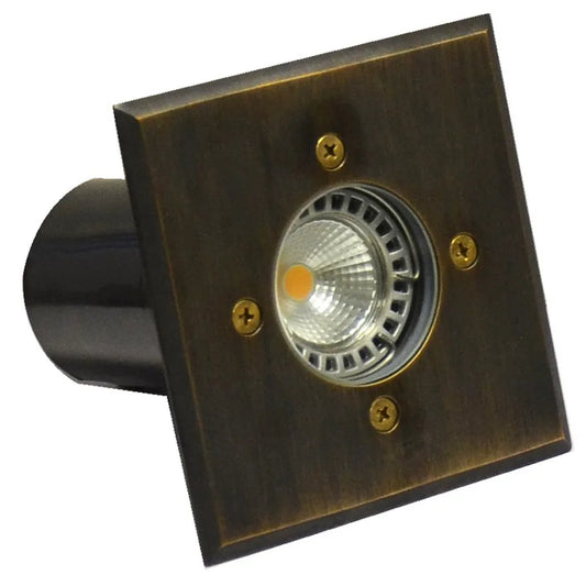 MR16 Inground Up Lights IP67 (Square / Solid Brass Faceplate)