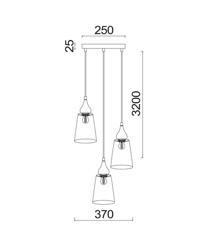 Jerez Glass Pendants