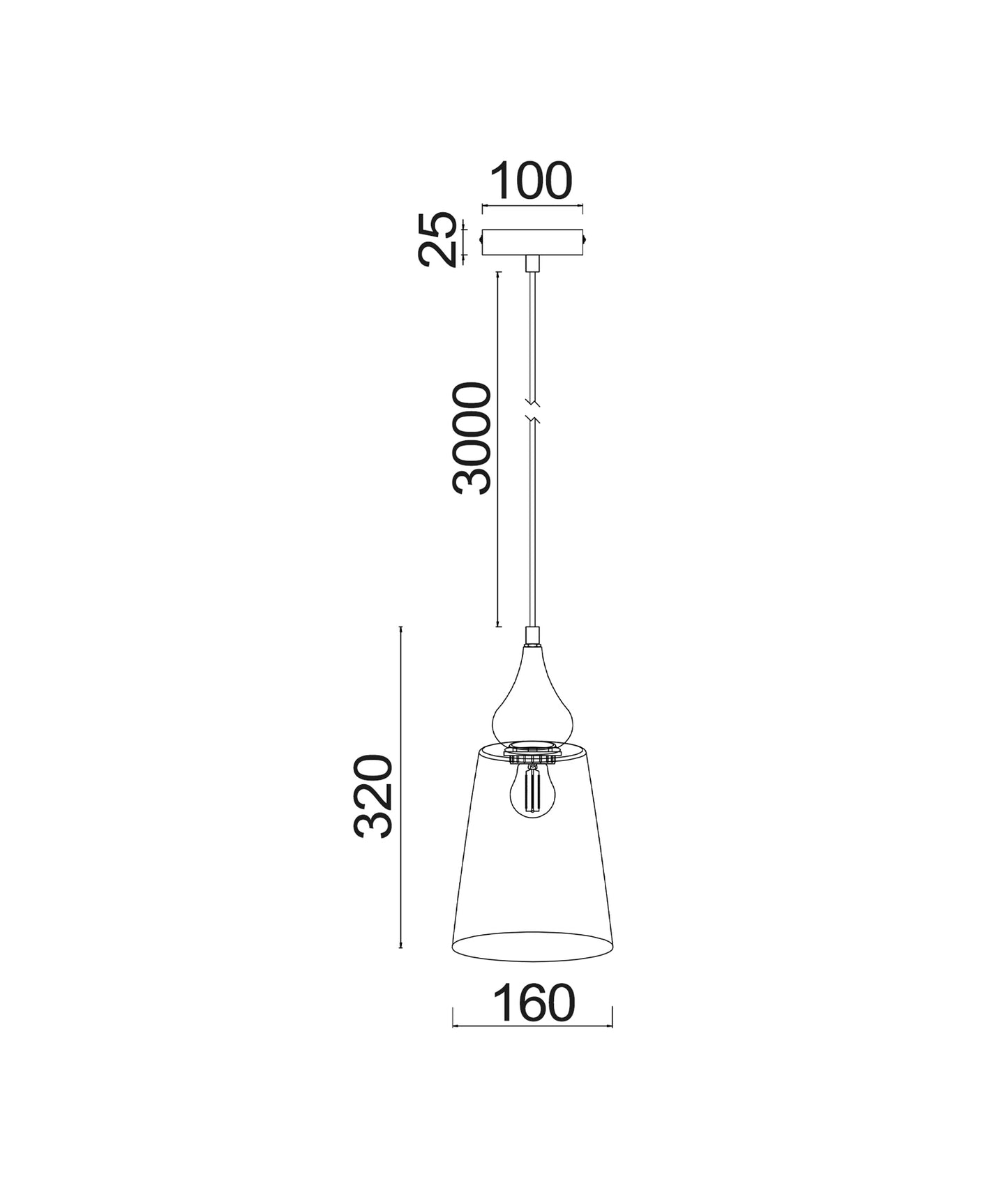 Jerez Glass Pendants