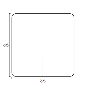 Kinetic 2 Gang Smart Rf Dimming Wall Switch