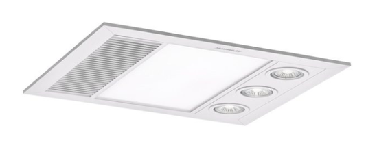 Linear Mini LED Heat Fan Light Silver Combination