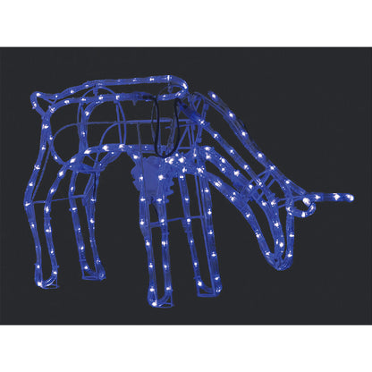 3d Illuminated LED Reindeer Stand Feeding With Motor | Three Colour Options