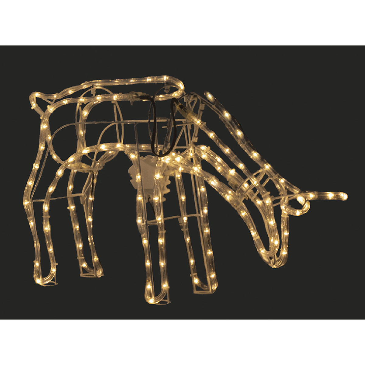 3d Illuminated LED Reindeer Stand Feeding With Motor | Three Colour Options