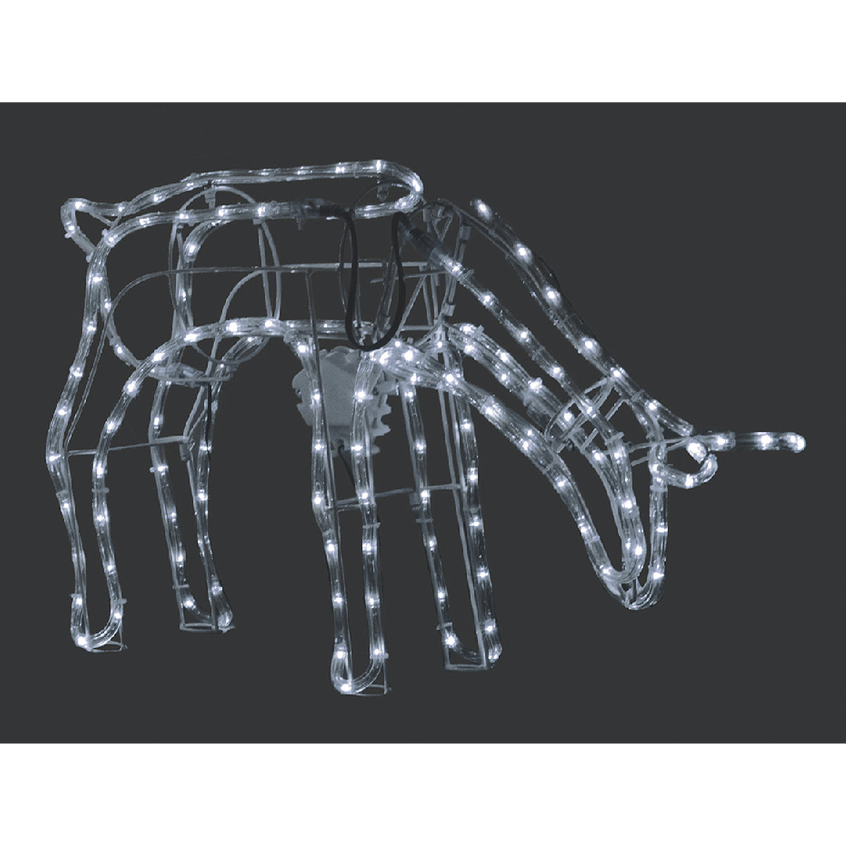 3d Illuminated LED Reindeer Stand Feeding With Motor | Three Colour Options