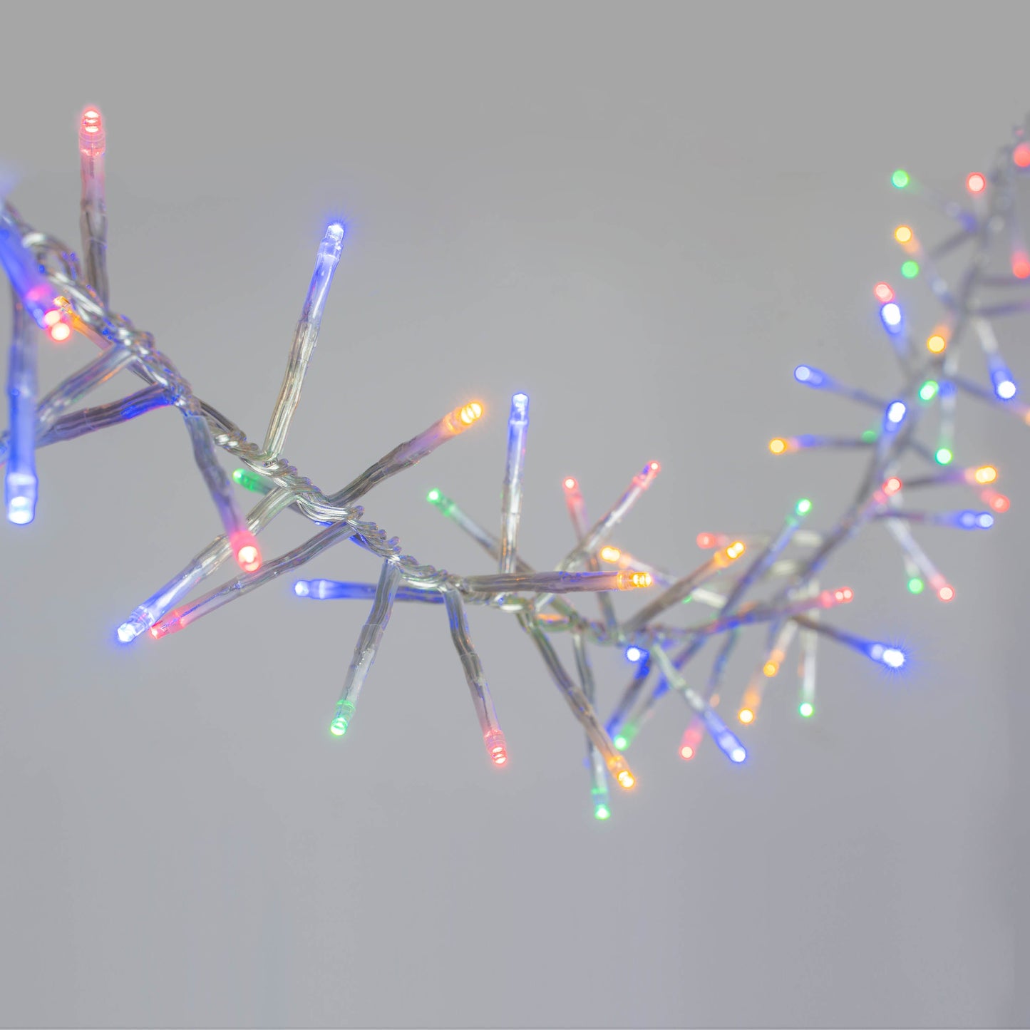 720 LED Cluster Light Chain - Clear Cable - 3 Colour Options